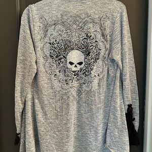 Harley-Davidson Gray Knit Cardigan